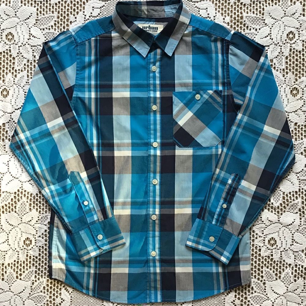 Urban Pipeline Plaid Button Up Dress Shirt